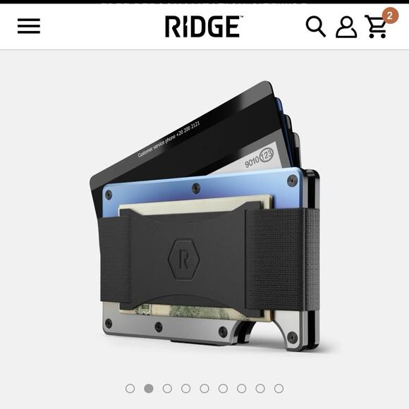 Ridge Magsafe Wallet-Burnt Titanium w/Cash Strap~NEW*IN BOX*USA-Retail $175 - Picture 6 of 11